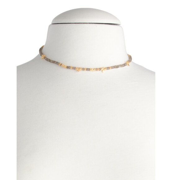 SHAANTI JEWELS multi Made In India 18kt Gold Plated Labradorite Necklace - Picture 2 of 2